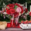 imageAmyHomie Blush Champagne Artificial Flowers Combo Silk Mix Peony Rose Fake Flowers wStem for DIY Wedding Bouquets Centerpieces Arrangements Table Fall Decor Party Bridal Baby Shower Home DecorationsDark Red