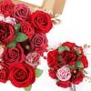 imageAmyHomie Blush Champagne Artificial Flowers Combo Silk Mix Peony Rose Fake Flowers wStem for DIY Wedding Bouquets Centerpieces Arrangements Table Fall Decor Party Bridal Baby Shower Home DecorationsDark Red