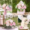 imageAmyHomie Blush Champagne Artificial Flowers Combo Silk Mix Peony Rose Fake Flowers wStem for DIY Wedding Bouquets Centerpieces Arrangements Table Fall Decor Party Bridal Baby Shower Home DecorationsBlush Pink
