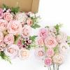 imageAmyHomie Blush Champagne Artificial Flowers Combo Silk Mix Peony Rose Fake Flowers wStem for DIY Wedding Bouquets Centerpieces Arrangements Table Fall Decor Party Bridal Baby Shower Home DecorationsBlush Pink