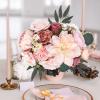 imageAmyHomie Blush Champagne Artificial Flowers Combo Silk Mix Peony Rose Fake Flowers wStem for DIY Wedding Bouquets Centerpieces Arrangements Table Fall Decor Party Bridal Baby Shower Home DecorationsBlush