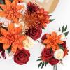 imageAmyHomie Blush Champagne Artificial Flowers Combo Silk Mix Peony Rose Fake Flowers wStem for DIY Wedding Bouquets Centerpieces Arrangements Table Fall Decor Party Bridal Baby Shower Home DecorationsBurnt Orange