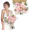 imageAmyHomie Blush Champagne Artificial Flowers Combo Silk Mix Peony Rose Fake Flowers wStem for DIY Wedding Bouquets Centerpieces Arrangements Table Fall Decor Party Bridal Baby Shower Home DecorationsBlush Pink