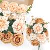 imageAmyHomie Blush Champagne Artificial Flowers Combo Silk Mix Peony Rose Fake Flowers wStem for DIY Wedding Bouquets Centerpieces Arrangements Table Fall Decor Party Bridal Baby Shower Home DecorationsChampagne Nude