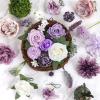 imageAmyHomie Blush Champagne Artificial Flowers Combo Silk Mix Peony Rose Fake Flowers wStem for DIY Wedding Bouquets Centerpieces Arrangements Table Fall Decor Party Bridal Baby Shower Home DecorationsPurple