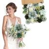 imageAmyHomie Blush Champagne Artificial Flowers Combo Silk Mix Peony Rose Fake Flowers wStem for DIY Wedding Bouquets Centerpieces Arrangements Table Fall Decor Party Bridal Baby Shower Home DecorationsForest Green