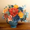 imageAmyHomie Blush Champagne Artificial Flowers Combo Silk Mix Peony Rose Fake Flowers wStem for DIY Wedding Bouquets Centerpieces Arrangements Table Fall Decor Party Bridal Baby Shower Home DecorationsTeal Orange