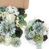 imageAmyHomie Blush Champagne Artificial Flowers Combo Silk Mix Peony Rose Fake Flowers wStem for DIY Wedding Bouquets Centerpieces Arrangements Table Fall Decor Party Bridal Baby Shower Home DecorationsForest Green