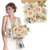 imageAmyHomie Blush Champagne Artificial Flowers Combo Silk Mix Peony Rose Fake Flowers wStem for DIY Wedding Bouquets Centerpieces Arrangements Table Fall Decor Party Bridal Baby Shower Home DecorationsNude Color