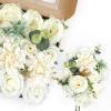 imageAmyHomie Blush Champagne Artificial Flowers Combo Silk Mix Peony Rose Fake Flowers wStem for DIY Wedding Bouquets Centerpieces Arrangements Table Fall Decor Party Bridal Baby Shower Home DecorationsIvory