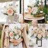 imageAmyHomie Blush Champagne Artificial Flowers Combo Silk Mix Peony Rose Fake Flowers wStem for DIY Wedding Bouquets Centerpieces Arrangements Table Fall Decor Party Bridal Baby Shower Home DecorationsNude Color