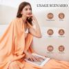 imageAmyHomie Cooling Blanket Queen Size 100 Rayon Derived from Bamboo Cool Summer Blanket for Hot Sleepers Soft Comfy Lightweight Checkered Blankets for All SeasonsTangerine Pink 90x90Tangerine Pink
