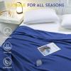 imageAmyHomie Cooling Blanket Queen Size 100 Rayon Derived from Bamboo Cool Summer Blanket for Hot Sleepers Soft Comfy Lightweight Checkered Blankets for All SeasonsTangerine Pink 90x90Blue Violet
