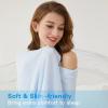 imageAmyHomie Cooling Blanket Queen Size 100 Rayon Derived from Bamboo Cool Summer Blanket for Hot Sleepers Soft Comfy Lightweight Checkered Blankets for All SeasonsTangerine Pink 90x90Blue