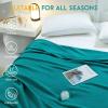imageAmyHomie Cooling Blanket Queen Size 100 Rayon Derived from Bamboo Cool Summer Blanket for Hot Sleepers Soft Comfy Lightweight Checkered Blankets for All SeasonsTangerine Pink 90x90Teal
