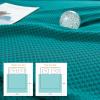 imageAmyHomie Cooling Blanket Queen Size 100 Rayon Derived from Bamboo Cool Summer Blanket for Hot Sleepers Soft Comfy Lightweight Checkered Blankets for All SeasonsTangerine Pink 90x90Teal