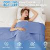 imageAmyHomie Cooling Blanket Queen Size 100 Rayon Derived from Bamboo Cool Summer Blanket for Hot Sleepers Soft Comfy Lightweight Checkered Blankets for All SeasonsTangerine Pink 90x90Periwinkle Blue