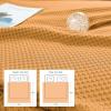 imageAmyHomie Cooling Blanket Queen Size 100 Rayon Derived from Bamboo Cool Summer Blanket for Hot Sleepers Soft Comfy Lightweight Checkered Blankets for All SeasonsTangerine Pink 90x90Orange Yellow