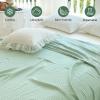 imageAmyHomie Cooling Blanket Queen Size 100 Rayon Derived from Bamboo Cool Summer Blanket for Hot Sleepers Soft Comfy Lightweight Checkered Blankets for All SeasonsTangerine Pink 90x90Sagegreen