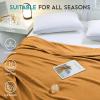 imageAmyHomie Cooling Blanket Queen Size 100 Rayon Derived from Bamboo Cool Summer Blanket for Hot Sleepers Soft Comfy Lightweight Checkered Blankets for All SeasonsTangerine Pink 90x90Orange Yellow