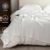 imageAmyHomie Cooling Blanket100 Rayon Derived from Bamboo Cool Summer Blanket for Hot Sleepers Soft Comfy Lightweight Blankets for All Seasons Blue 5979inPure White
