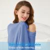 imageAmyHomie Cooling Blanket100 Rayon Derived from Bamboo Cool Summer Blanket for Hot Sleepers Soft Comfy Lightweight Blankets for All Seasons Blue 5979inBlue