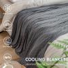 imageAmyHomie Cooling Blanket90quotx108quotKing SizeSummer Blankets with Double Sided Cold Effect ArcChill QMaxampgt05 Cool Fiber Breathable Lightweight Blankets for Hot Sleepers Night SweatsDark Gray Checkered