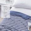 imageAmyHomie Cooling Blanket90quotx108quotKing SizeSummer Blankets with Double Sided Cold Effect ArcChill QMaxampgt05 Cool Fiber Breathable Lightweight Blankets for Hot Sleepers Night SweatsBlue Stripe