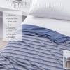 imageAmyHomie Cooling Blanket90quotx108quotKing SizeSummer Blankets with Double Sided Cold Effect ArcChill QMaxampgt05 Cool Fiber Breathable Lightweight Blankets for Hot Sleepers Night SweatsBlue Stripe