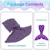 imageAmyHomie Mermaid Tail Blanket Kids Soft Blanket Crochet Mermaid Sleeping Bag Mermaid Gift for GirlsFish Scales Purple KidsFish Scale Purple