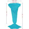 imageAmyHomie Mermaid Tail Blanket Kids Soft Blanket Crochet Mermaid Sleeping Bag Mermaid Gift for GirlsFish Scales Purple KidsLight Blue