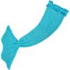 imageAmyHomie Mermaid Tail Blanket Kids Soft Blanket Crochet Mermaid Sleeping Bag Mermaid Gift for GirlsFish Scales Purple KidsLight Blue