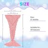 imageAmyHomie Mermaid Tail Blanket Kids Soft Blanket Crochet Mermaid Sleeping Bag Mermaid Gift for GirlsFish Scales Purple KidsLight Pink