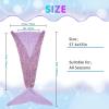 imageAmyHomie Mermaid Tail Blanket Kids Soft Blanket Crochet Mermaid Sleeping Bag Mermaid Gift for GirlsFish Scales Purple KidsLight Purple Rainbow