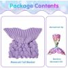 imageAmyHomie Mermaid Tail Blanket Kids Soft Blanket Crochet Mermaid Sleeping Bag Mermaid Gift for GirlsFish Scales Purple KidsLightspurple
