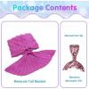 imageAmyHomie Mermaid Tail Blanket Kids Soft Blanket Crochet Mermaid Sleeping Bag Mermaid Gift for GirlsFish Scales Purple KidsScalepink