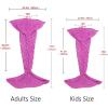 imageAmyHomie Mermaid Tail Blanket Kids Soft Blanket Crochet Mermaid Sleeping Bag Mermaid Gift for GirlsFish Scales Purple KidsScalepink