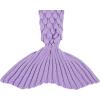 imageAmyHomie Mermaid Tail Blanket Soft Crochet Sleeping Bag Blanket for Kids Adults Mermaid Gift for GirlsRainbowKidsLightspurple