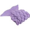 imageAmyHomie Mermaid Tail Blanket Soft Crochet Sleeping Bag Blanket for Kids Adults Mermaid Gift for GirlsRainbowKidsLightspurple
