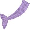 imageAmyHomie Mermaid Tail Blanket Soft Crochet Sleeping Bag Blanket for Kids Adults Mermaid Gift for GirlsRainbowKidsLightspurple