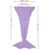 imageAmyHomie Mermaid Tail Blanket Soft Crochet Sleeping Bag Blanket for Kids Adults Mermaid Gift for GirlsRainbowKidsLightspurple