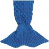 imageAmyHomie Mermaid Tail Blanket Soft Crochet Sleeping Bag Blanket for Kids Adults Mermaid Gift for GirlsRainbowKidsScaleblue