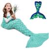 imageAmyHomie Mermaid Tail Blanket Soft Crochet Sleeping Bag Blanket for Kids Adults Mermaid Gift for GirlsRainbowKidsScalemint
