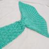 imageAmyHomie Mermaid Tail Blanket Soft Crochet Sleeping Bag Blanket for Kids Adults Mermaid Gift for GirlsRainbowKidsScalemint