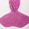 imageAmyHomie Mermaid Tail Blanket Soft Crochet Sleeping Bag Blanket for Kids Adults Mermaid Gift for GirlsRainbowKidsScalepink