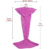 imageAmyHomie Mermaid Tail Blanket Soft Crochet Sleeping Bag Blanket for Kids Adults Mermaid Gift for GirlsRainbowKidsScalepink