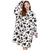 imageAmyHomie Blanket SweatshirtOversized Sherpa Hooded Blanket HoodieFleecehug Hoodie Wearable Blanket for Women Men KidsMilk Cow
