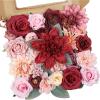 imageAmyHomie Blush Champagne Artificial Flowers Combo Silk Mix Peony Rose Fake Flowers wStem for DIY Wedding Bouquets Centerpieces Arrangements Table Fall Decor Party Bridal Baby Shower Home DecorationsBurgundy Pink