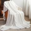 imageAmyHomie Cooling Blanket Queen Size 100 Rayon Derived from Bamboo Cool Summer Blanket for Hot Sleepers Soft Comfy Lightweight Checkered Blankets for All SeasonsTangerine Pink 90x90White