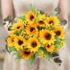 imageAmyHomie 2 Bunches Artificial Sunflower Bouquets and 16 Bundles Orange Fall Artificial Flowers for Outdoor Fall Decor